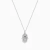 BH Multi Novelty 14K White Gold Black and White Diamond Hamsa Pendant | Necklaces & Pendants