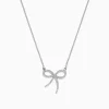 Effy Jewelry Novelty 14K White Gold Diamond Ribbon Pendant, 0.18 TCW | Necklaces & Pendants