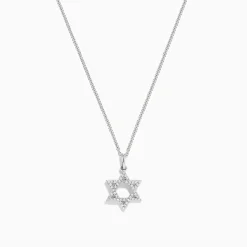 BH Multi Novelty 14K White Gold Diamond Star of David Pendant, 0.14 TCW | Necklaces & Pendants