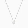 BH Multi Novelty 14K White Gold Diamond Mini Heart Necklace | Necklaces & Pendants