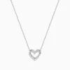 Effy Jewelry Novelty 14K White Gold Diamond Heart Necklace | Necklaces & Pendants