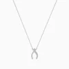 Effy Jewelry Novelty 14K White Gold Diamond Wishbone Necklace | Necklaces & Pendants