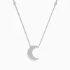 Effy Jewelry Novelty 14K White Gold Diamond Crescent Moon Necklace | Necklaces & Pendants