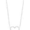 Effy Jewelry Novelty 14K White Gold Diamond Heart Pendant, 0.10 TCW | Necklaces & Pendants