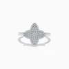 Effy Jewelry Novelty 14K White Gold Diamond Clover Ring | Rings