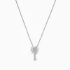Effy Jewelry Novelty 14K White Gold Diamond Palm Tree Pendant, 0.10 TCW | Necklaces & Pendants