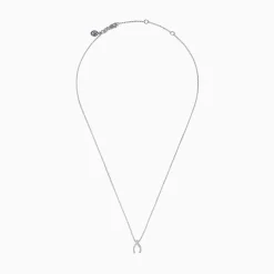 Effy Jewelry Novelty 14K White Gold Diamond Wishbone Necklace | Necklaces & Pendants