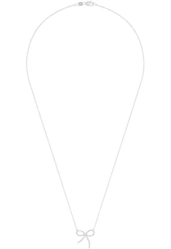 Effy Jewelry Novelty 14K White Gold Diamond Ribbon Pendant, 0.18 TCW | Necklaces & Pendants