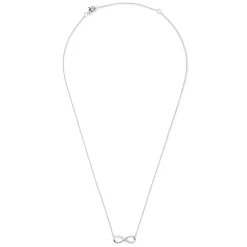 Effy Jewelry Novelty 14K White Gold Diamond Infinity Necklace, 0.08 TCW | Necklaces & Pendants
