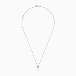 Effy Jewelry Novelty 14K White Gold Diamond Palm Tree Pendant, 0.10 TCW | Necklaces & Pendants