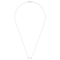 Effy Jewelry Novelty 14K White Gold Diamond Infinity Necklace, 0.09 TCW | Necklaces & Pendants