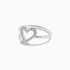 Effy Jewelry Novelty 14K White Gold Heart Ring | Rings