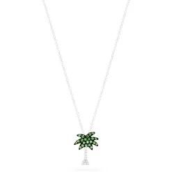 Effy Jewelry Novelty 14K White Gold Tsavorite u0026 Diamond Palm Tree Pendant, 0.29 TCW | Necklaces & Pendants