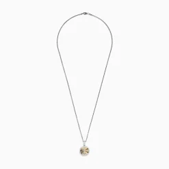 Effy Jewelry Novelty 14K White u0026 Yellow Gold Diamond Anchor Coin Pendant | Necklaces & Pendants
