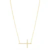 Effy Jewelry Novelty 14K Yellow Gold Diamond Cross Necklace, 0.09 TCW | Necklaces & Pendants