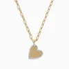 Effy Jewelry Novelty 14K Yellow Gold Diamond Heart Pendant | Necklaces & Pendants