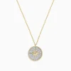 Effy Jewelry Novelty 14k Yellow Gold Diamond Compass Pendant | Necklaces & Pendants