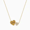 Effy Jewelry Novelty 14K Yellow Gold Diamond "Mama" Heart Necklace | Necklaces & Pendants
