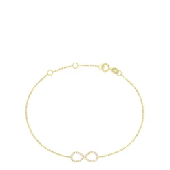 Effy Jewelry Novelty 14K Yellow Gold Diamond Infinity Bracelet, 0.12 TCW | Bracelets