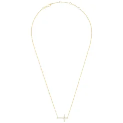 Effy Jewelry Novelty 14K Yellow Gold Diamond Cross Necklace, 0.09 TCW | Necklaces & Pendants