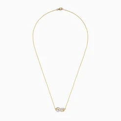 Effy Jewelry Novelty 14K Yellow Gold Diamond Infinity Necklace | Necklaces & Pendants
