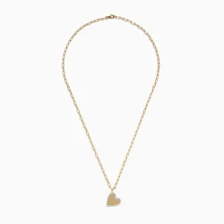 Effy Jewelry Novelty 14K Yellow Gold Diamond Heart Pendant | Necklaces & Pendants