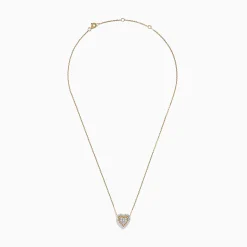 Effy Jewelry Novelty 14K Yellow Gold Diamond Heart Necklace | Necklaces & Pendants