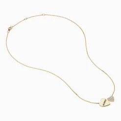 Effy Jewelry Novelty 14K Yellow Gold Diamond "Mama" Heart Necklace | Necklaces & Pendants