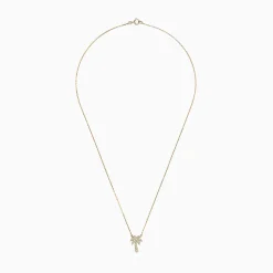 Effy Jewelry Novelty 14K Yellow Gold Diamond Palm Tree Necklace, 0.23 TCW | Necklaces & Pendants
