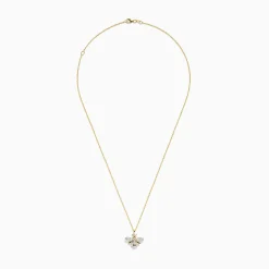 BH Multi Novelty 14K Yellow Gold Diamond Bee Pendant, 0.26 TCW | Necklaces & Pendants