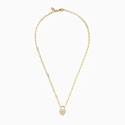 Effy Jewelry Novelty 14K Yellow Gold Diamond Heart Lock Pendant | Necklaces & Pendants