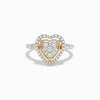 Effy Jewelry Novelty 14K Yellow Gold Heart Diamond Ring 0.57 TCW | Rings