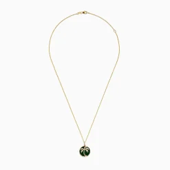 Effy Jewelry Novelty 14K Yellow Gold Malachite and Diamond Palm Tree Pendant | Necklaces & Pendants