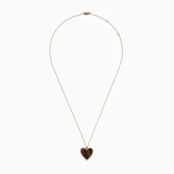 BH Multi Novelty 14K Yellow Gold Mother of Pearl and Diamond Heart Pendant | Necklaces & Pendants