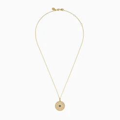 Effy Jewelry Novelty 14K Yellow Gold White, Blue and Black Diamond Evil Eye Pendant | Necklaces & Pendants