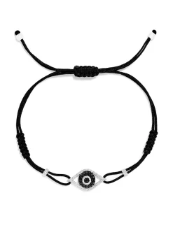 Effy Jewelry Novelty White Gold Black u0026 White Diamond Evil Eye Bracelet, 0.43 TCW | Bracelets