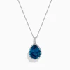 BH Multi Ocean Bleu 14K Gold London Blue Topaz and Diamond Pendant, 9.45 TCW | Necklaces & Pendants