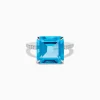 Effy Jewelry Ocean Bleu 14K White Gold Blue Topaz and Diamond Ring | Rings
