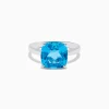 Effy Jewelry Ocean Bleu 14K White Gold Blue Topaz Ring | Rings