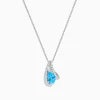 Effy Jewelry Ocean Bleu 14K White Gold Blue Topaz and Diamond Pendant | Necklaces & Pendants