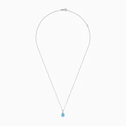 BH Multi Ocean Bleu 14K White Gold Blue Topaz Pendant, 1.00 TCW | Necklaces & Pendants