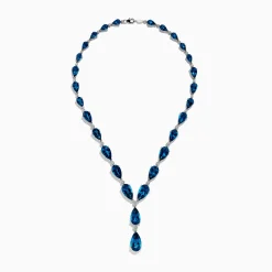BH Multi Ocean Bleu 14K White Gold London Blue Topaz and Diamond Necklace | Necklaces & Pendants