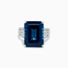 Effy Jewelry Ocean Bleu 14K White Gold London Blue Topaz and Diamond Cocktail Ring | Rings