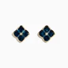 Effy Jewelry Ocean Bleu 14K Yellow Gold London Blue Topaz and Diamond Earrings | Earrings