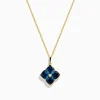 Effy Jewelry Ocean Bleu 14K Yellow Gold London Blue Topaz and Diamond Pendant | Necklaces & Pendants