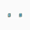 Effy Jewelry Ocean Bleu 14K Yellow Gold Blue Topaz Stud Earrings, 1.37 TCW | Earrings