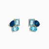 Effy Jewelry Ocean Bleu 14K Yellow Gold Sky, London, and Blue Topaz Earrings | Earrings