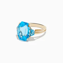Effy Jewelry Ocean Bleu 14K Yellow Gold Blue Topaz Ring | Rings