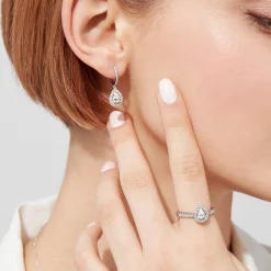 Effy Jewelry Pave Classica 14K Gold Diamond Pear Shaped Drop Earrings, 0.77 TCW | Earrings