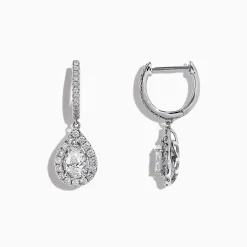 Effy Jewelry Pave Classica 14K Gold Diamond Pear Shaped Drop Earrings, 0.77 TCW | Earrings